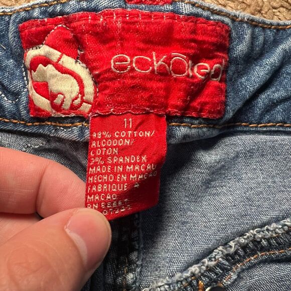 Ecko Unltd Y2K 2004 Women's Jeans Bootcut Size 11 Embroidered - Picture 4 of 8